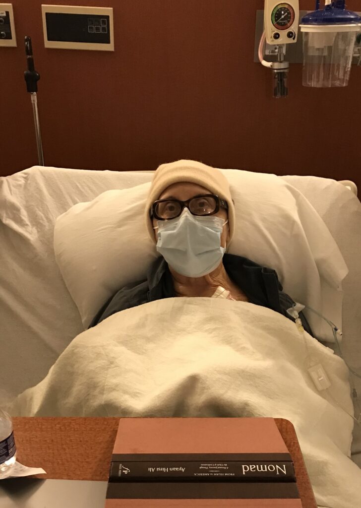 Photo of a patient undergoing chemotherapy.