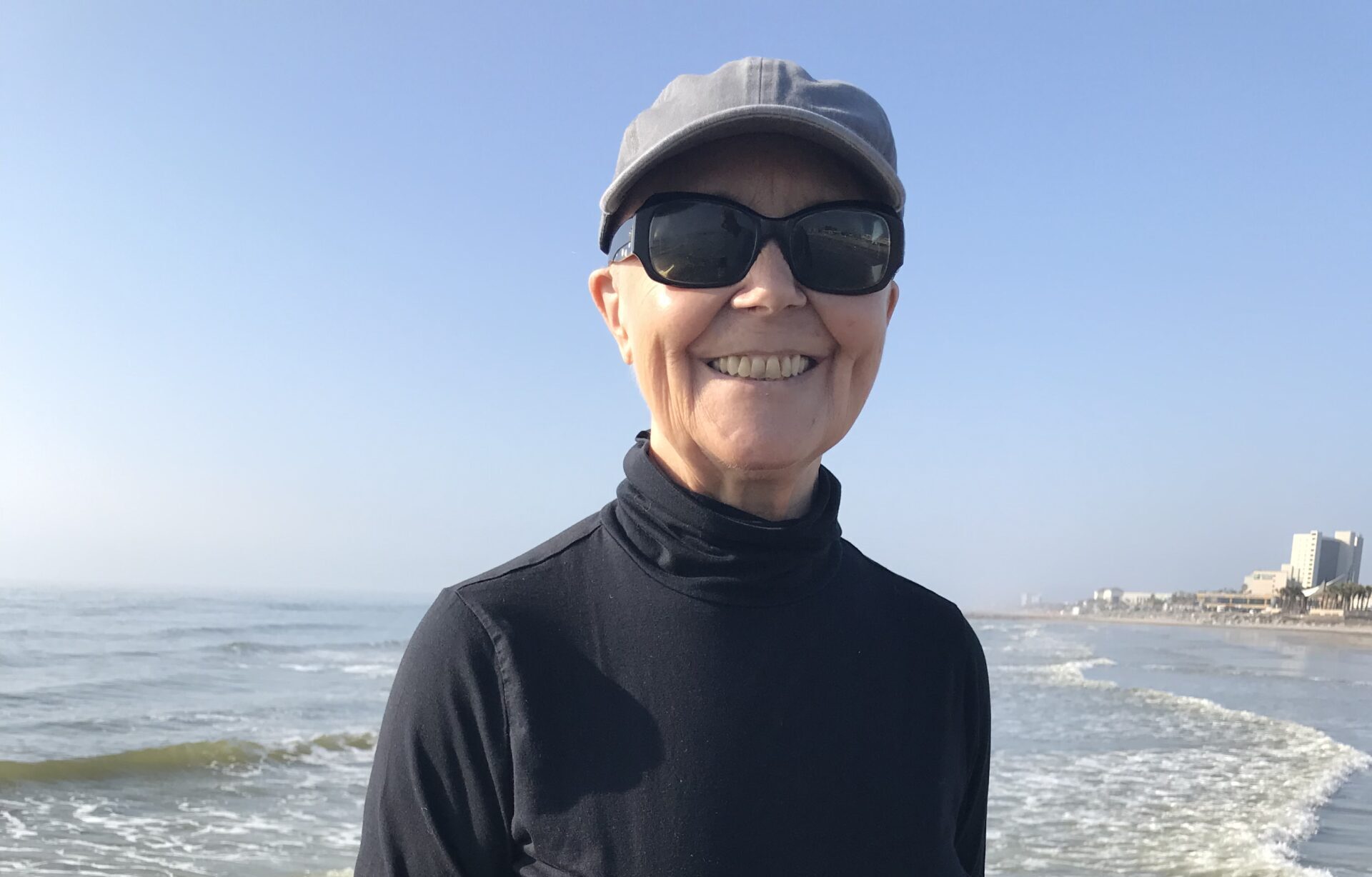 Photo of me at the beach in Galveston, TX